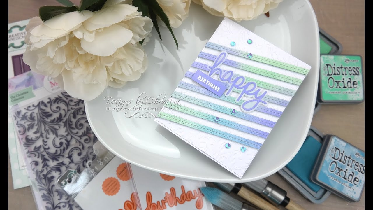 241 Stripes with Distress Oxide Inks