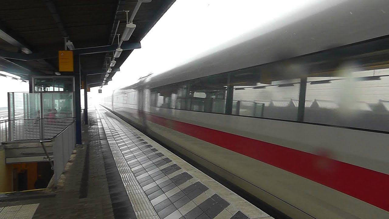 2 BR 402 mit 200 KM/h durch Gütersloh mit Schnee