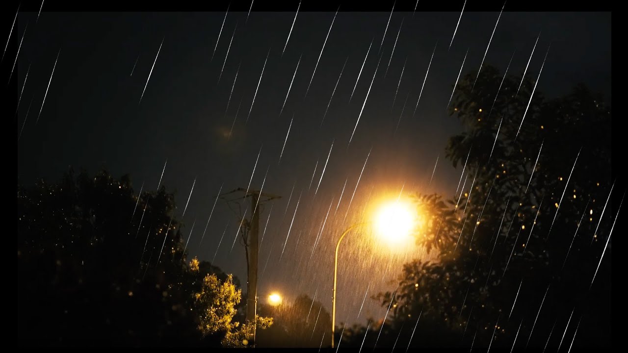 1 Hour Surburban Rain & Light Thunderstorm 🏡🏡 - Soothing Rain for Sleeping, Anxiety or Study