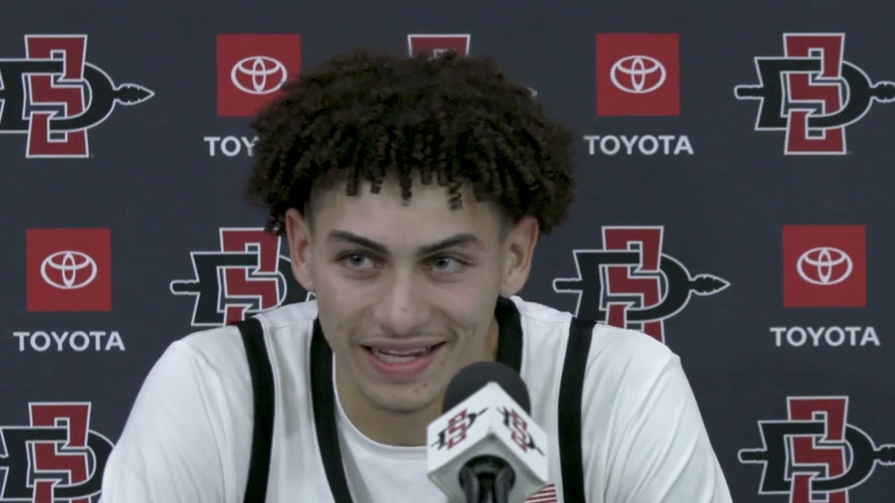 SDSU MEN'S HOOPS: PLAYERS MILES BYRD & JARED COLEMAN-JONES POST GAME AFTER UCSD
