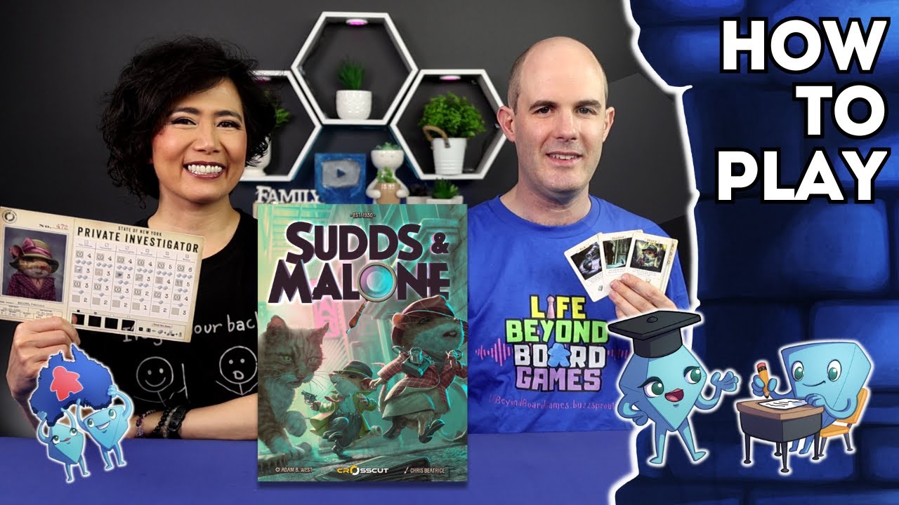 Sudds and Malone - How to Play Board Game. Tutorial with Stella and Tarrant