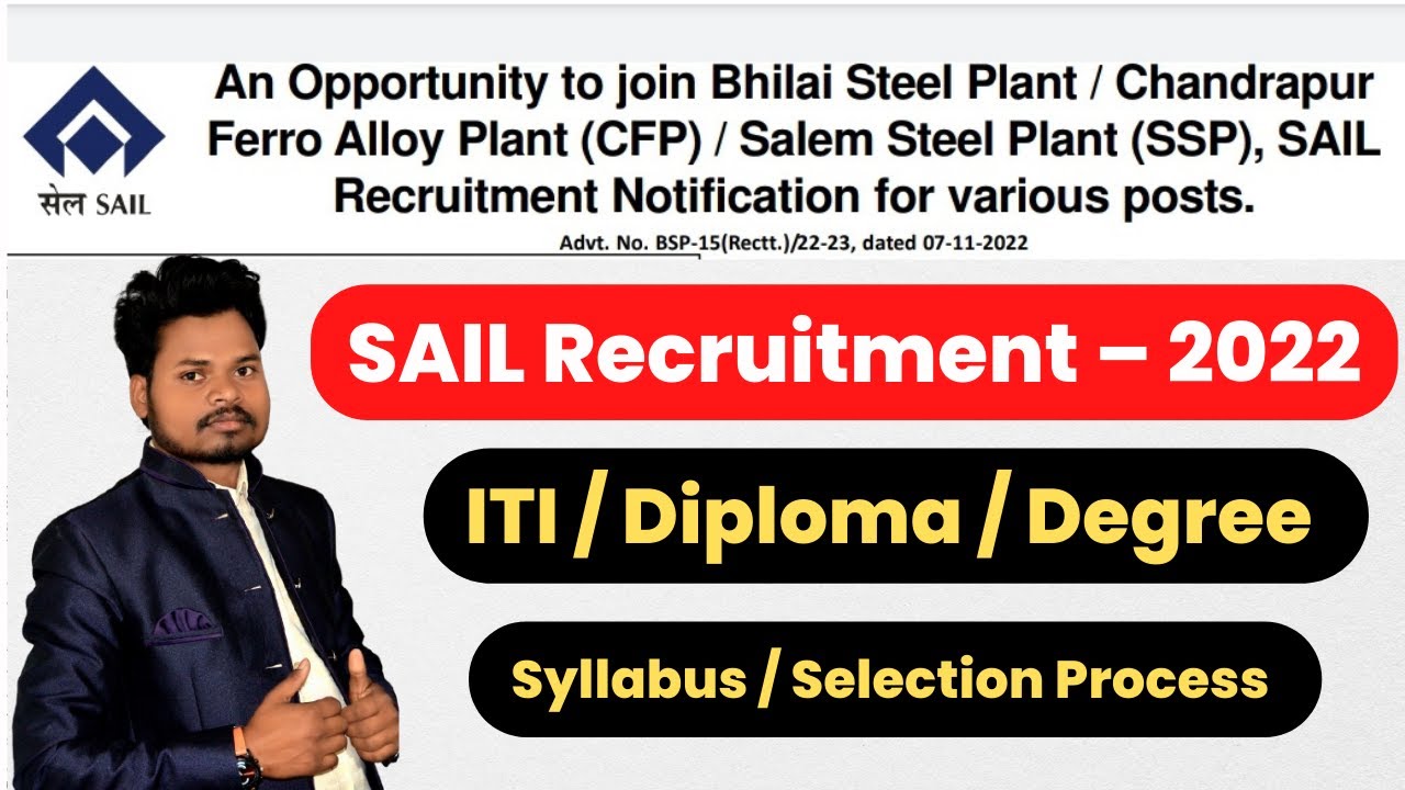 SAIL recruitment 2022 | SAIL recruitment 2022 online apply