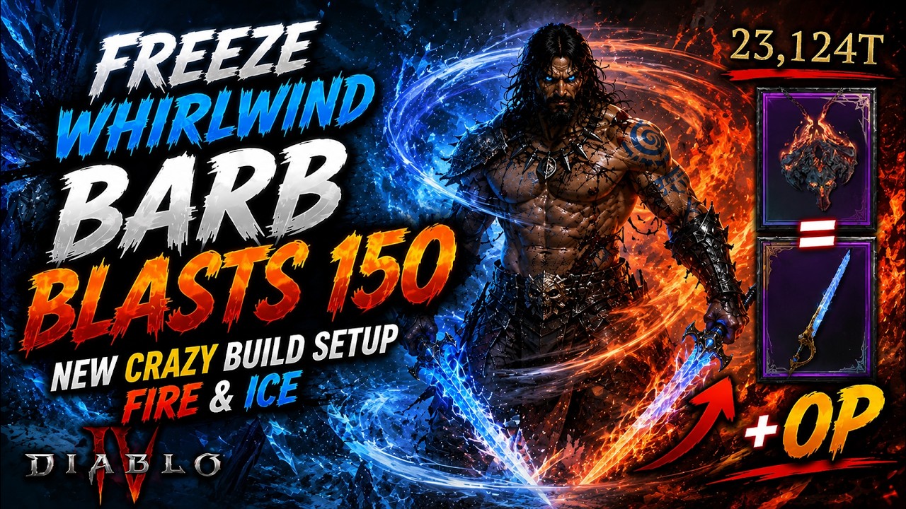 FREEZE Whirlwind BARB TAKES DOWN 150 - New CRAZY DPS Build Setup Fire & Ice