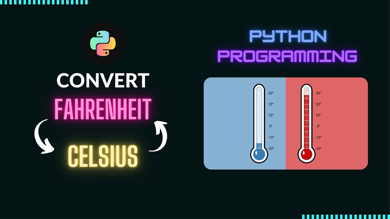 Convert Temperature form Fahrenheit to Celsius and vice versa- Python Programming(In just 11 lines!)