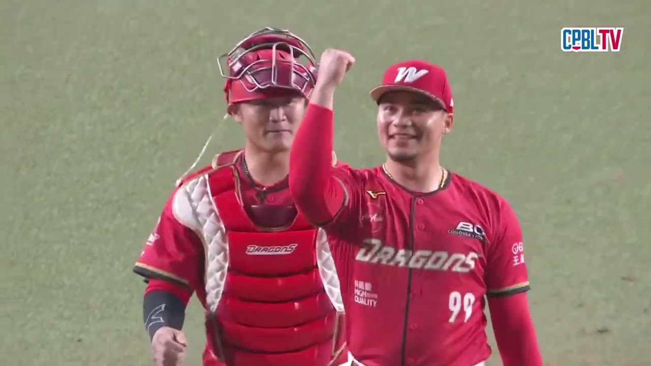03/29 味全 VS 樂天 九局下，林凱威登板關門，僅用7球讓對手三上三下，成功收下勝利