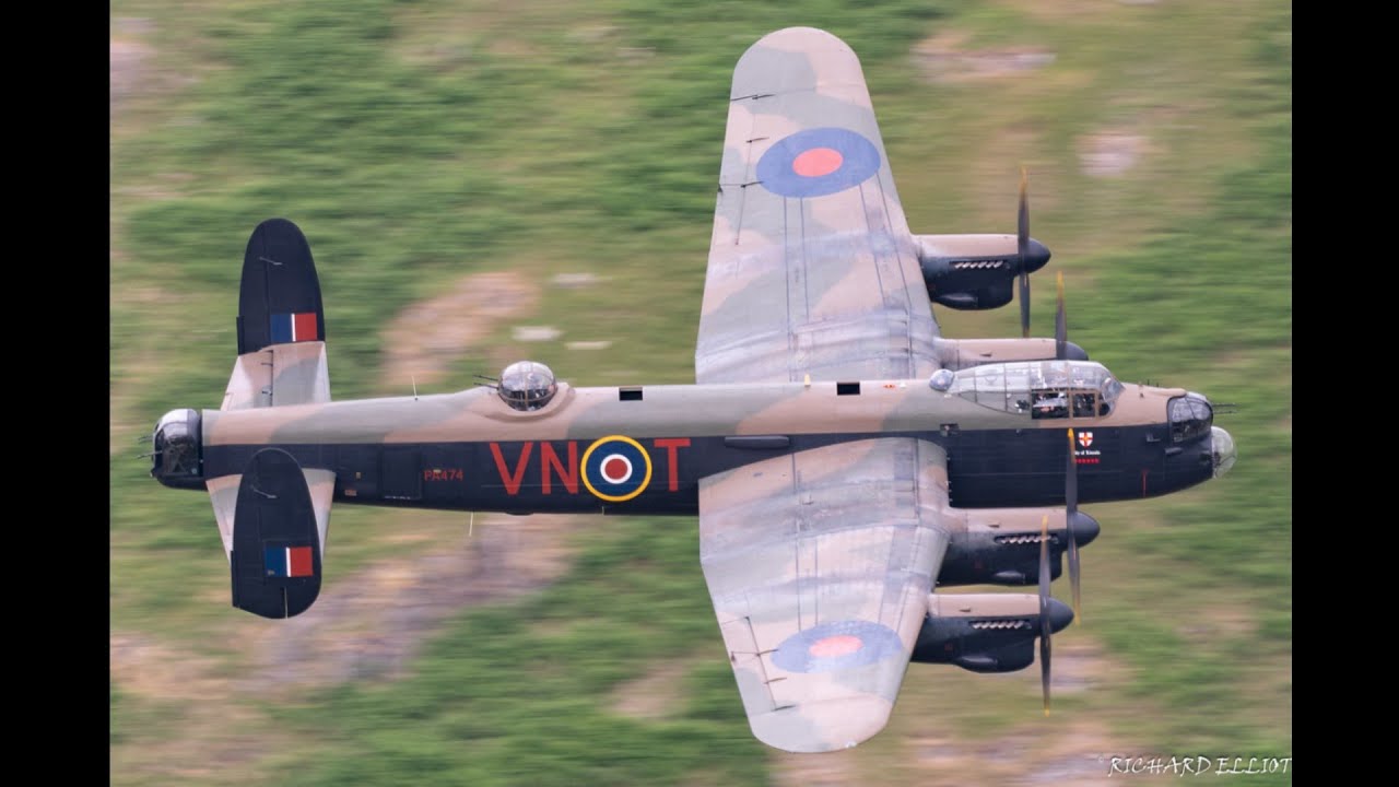Dambusters , RAF Lancaster Bomber low level flight through Northern England BBMF