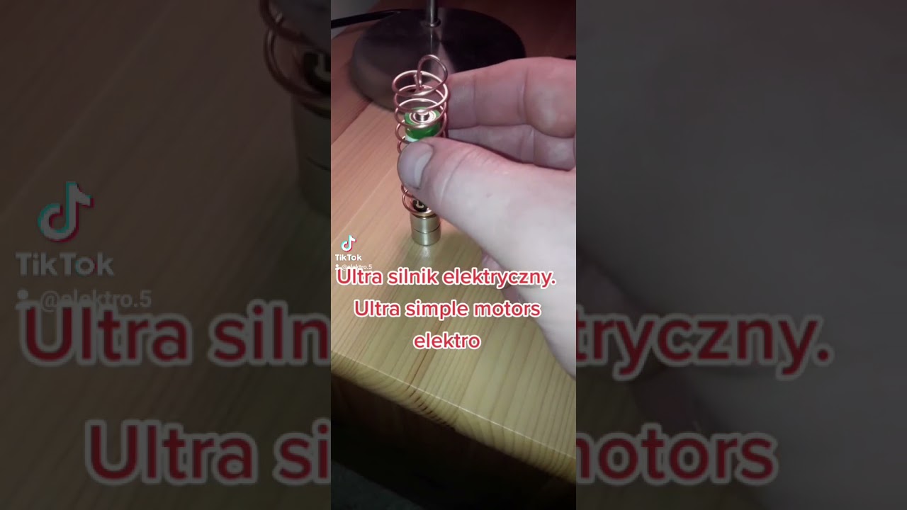 Ultra silnik elektryczny z bateri magnesu i kawałka druta na świecie