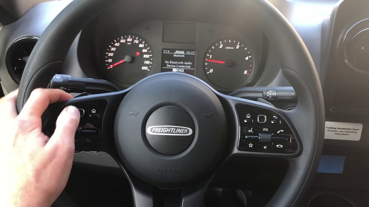 2019 Mercedes and Freightliner Sprinter steering wheel controls explained.