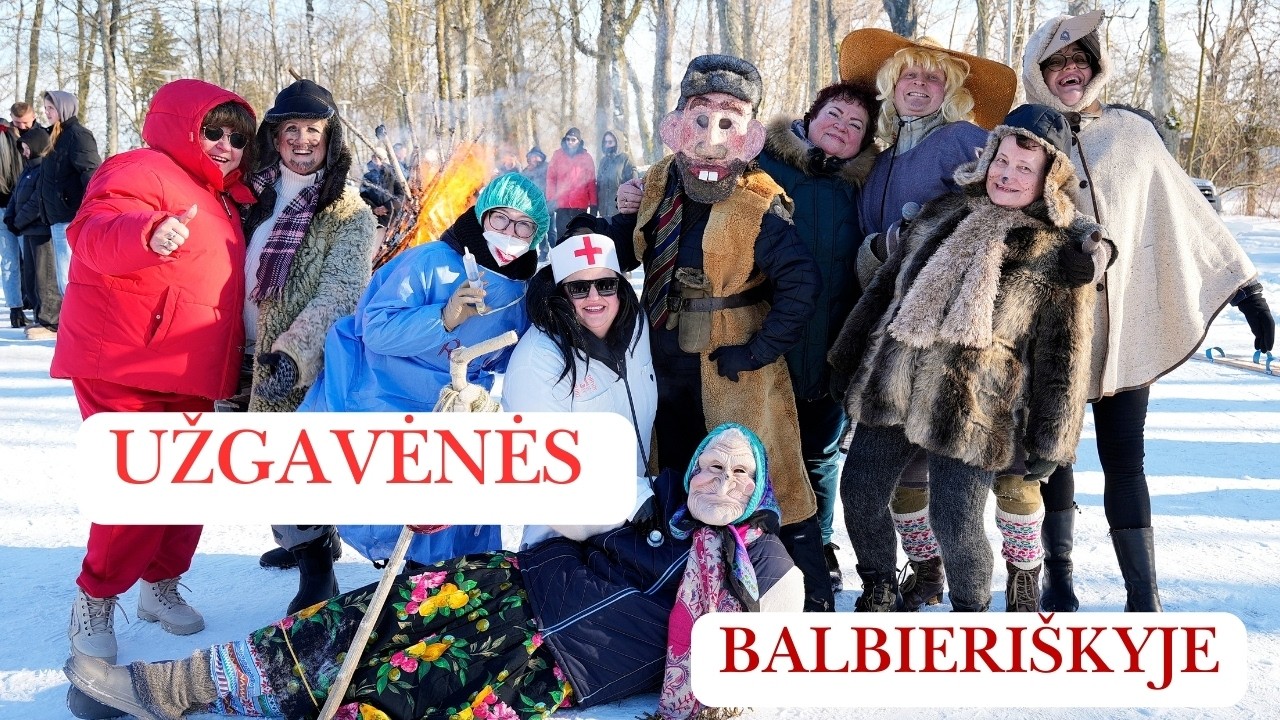 Užgavėnės Balbieriškyje 2026 02 15 Prienų rajonas