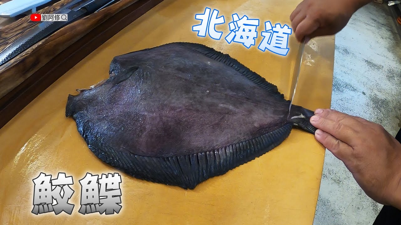 北海道 鮫鰈的處理｜如何將鮫鰈的鰭邊肉完整取下並製作成美味的握壽司《味留一升庵》鮫鰈薄切刺身 X 炙燒鰭邊肉握壽司 @Chefkzk