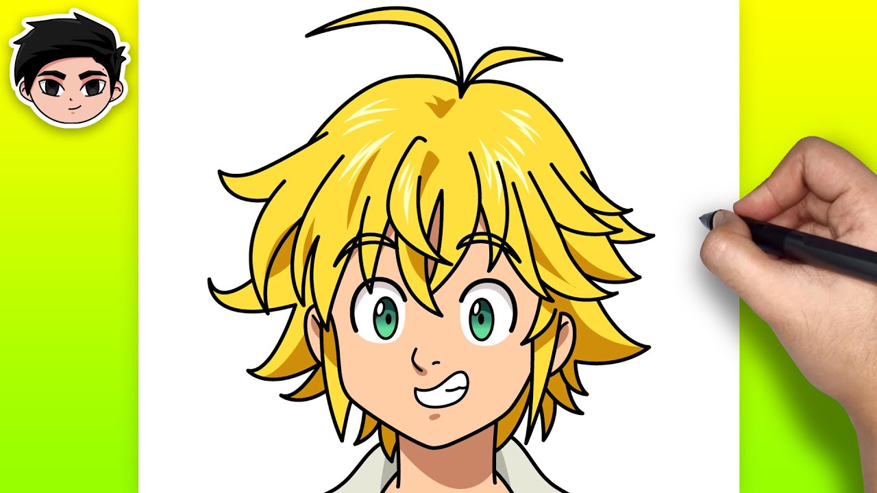 How to Draw MELIODAS from Seven Deadly Sins | Easy Step-by-Step