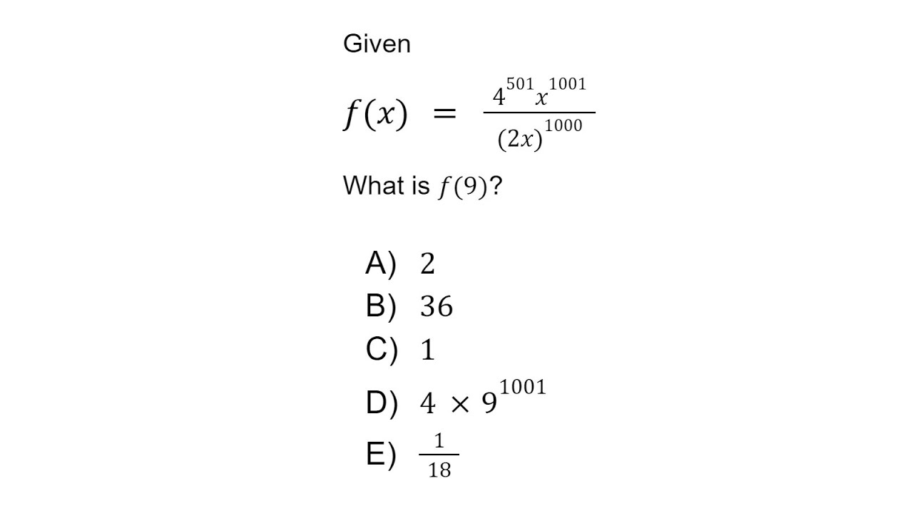 ACT Math Problem 63 (Intermediate, 24+)