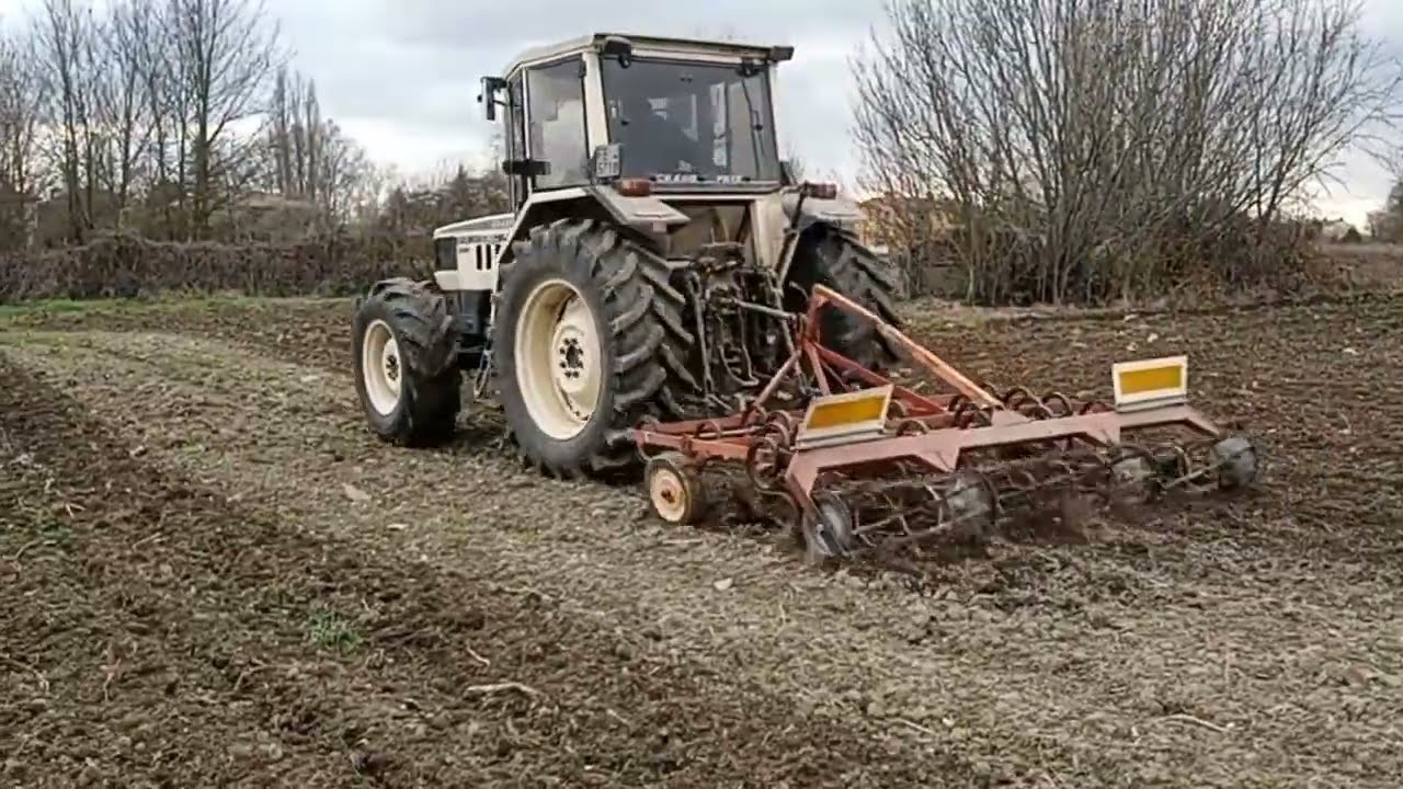 Lavorazione terreno 2023 con Lamborghini 874-90 Turbo - Grand Prix + Vibrocoltivatore - Plowing -
