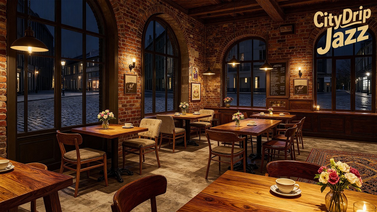 Rainy Jazz Cafe - Slow Smooth Jazz Music in Coffee Shop Ambience for Work, Study and Relaxation
