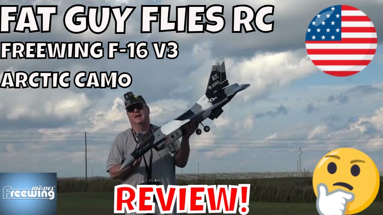 FREEWING F-16 70MM ARTIC CAMO V3 GREAT FLIGHT!! by Fat Guy Flies RC