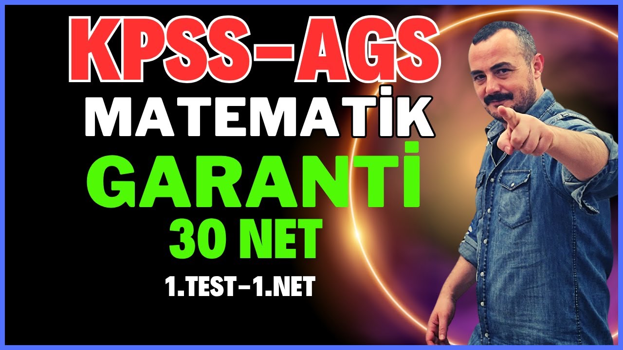 KPSS-AGS Matematik 30 Net Garanti 1.Test-1.Net