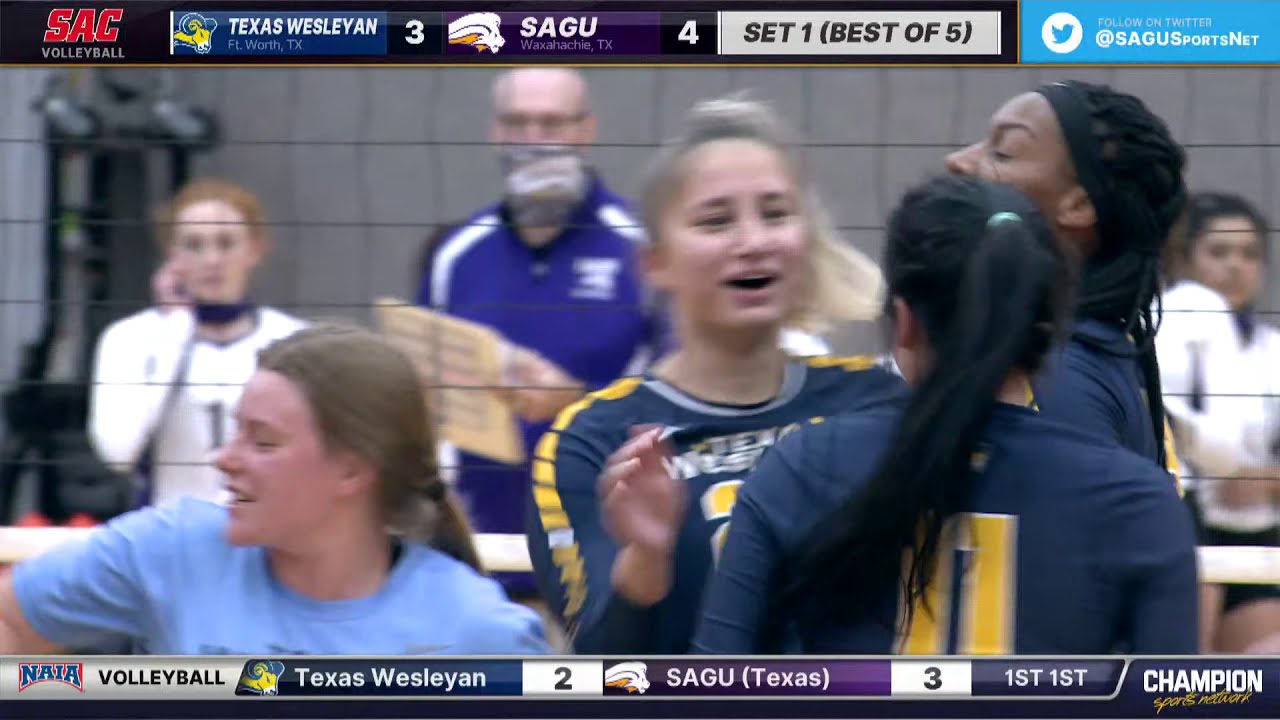 Texas Wesleyan vs SAGU - College Volleyball 2020
