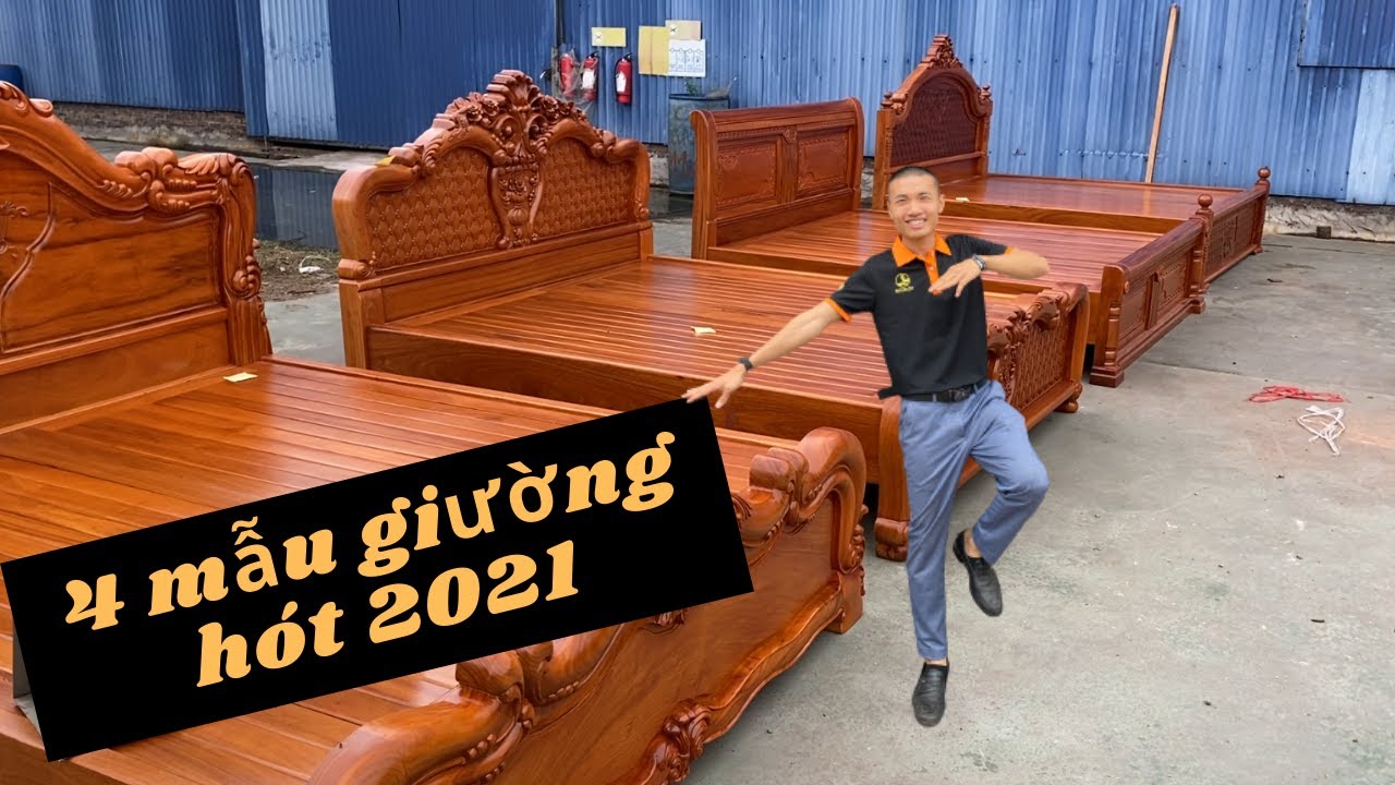 báo giá 4 mẫu giường ngủ gỗ gõ đỏ nam phi tuyệt đẹp, phong cách hiện đại ( thế giới đồ gỗ )