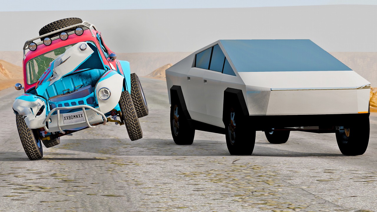 Cars vs Cybertruck #38 - BeamNG Drive | xxbdmnxx