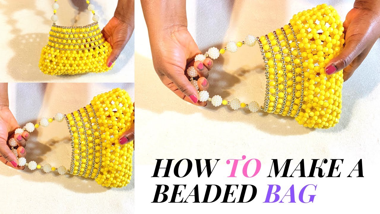 HOW TO MAKE A BEADED BAG/BEADED BAG TUTORIAL FOR BEGINNERS/HW TO MAKE BAG WITH BEADS/DIY BEADED BAG
