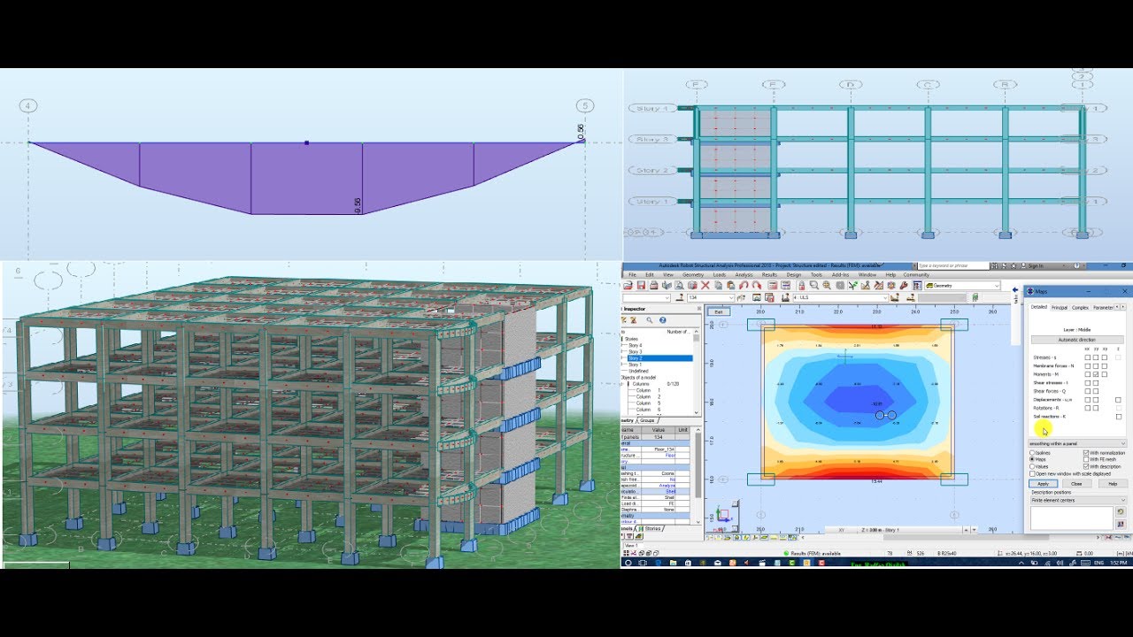 Lesson#6:Analysis of a Structure, Finite Element Analysis of Slabs, Expressing Results