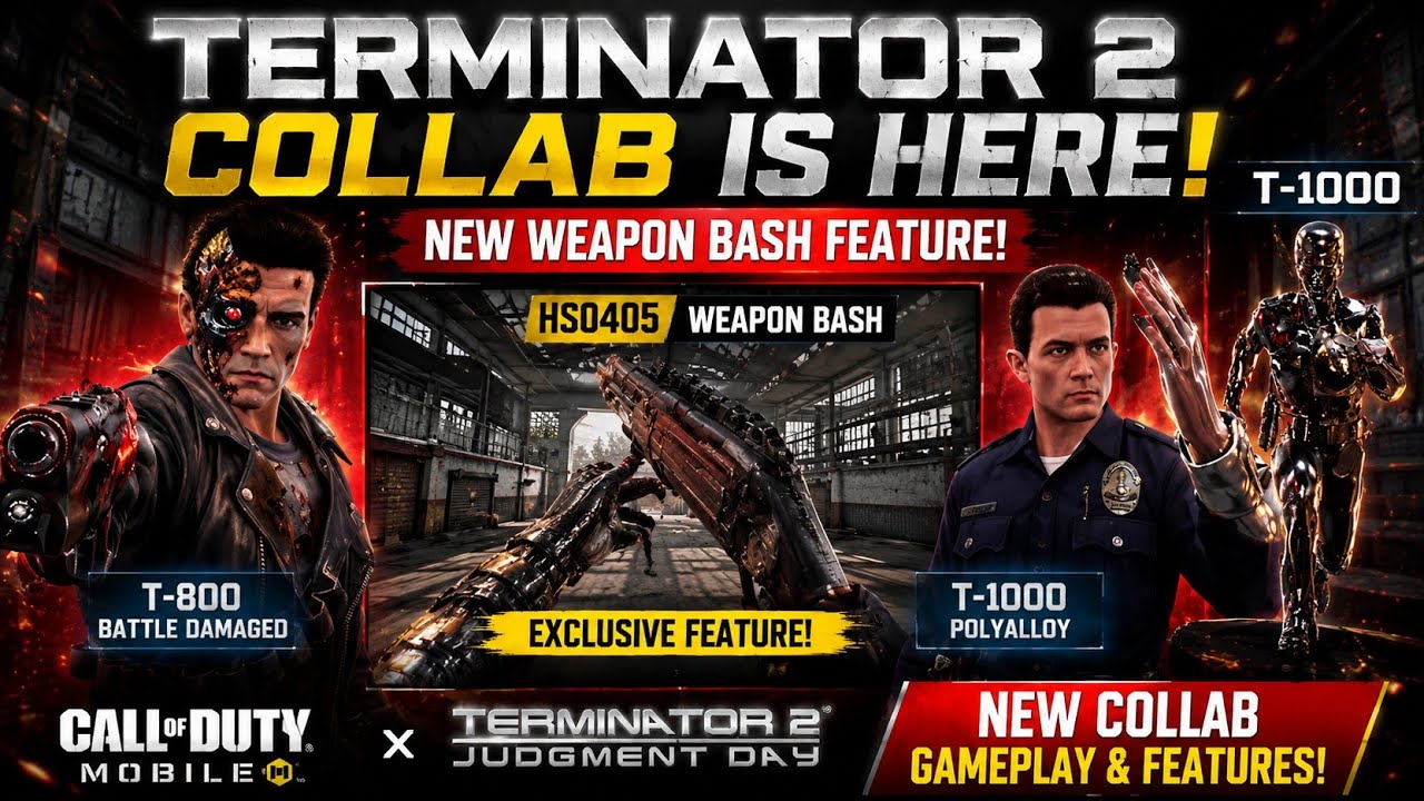 COD Mobile x Terminator 2: NEW Weapon Bash Feature Revealed! 😱🔥