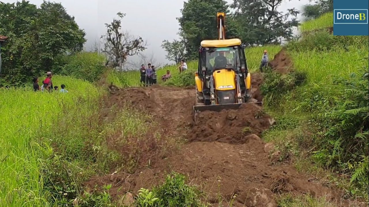 Cutting and Leveling a Hilly Turning-JCB Backhoe Loader-Part 2