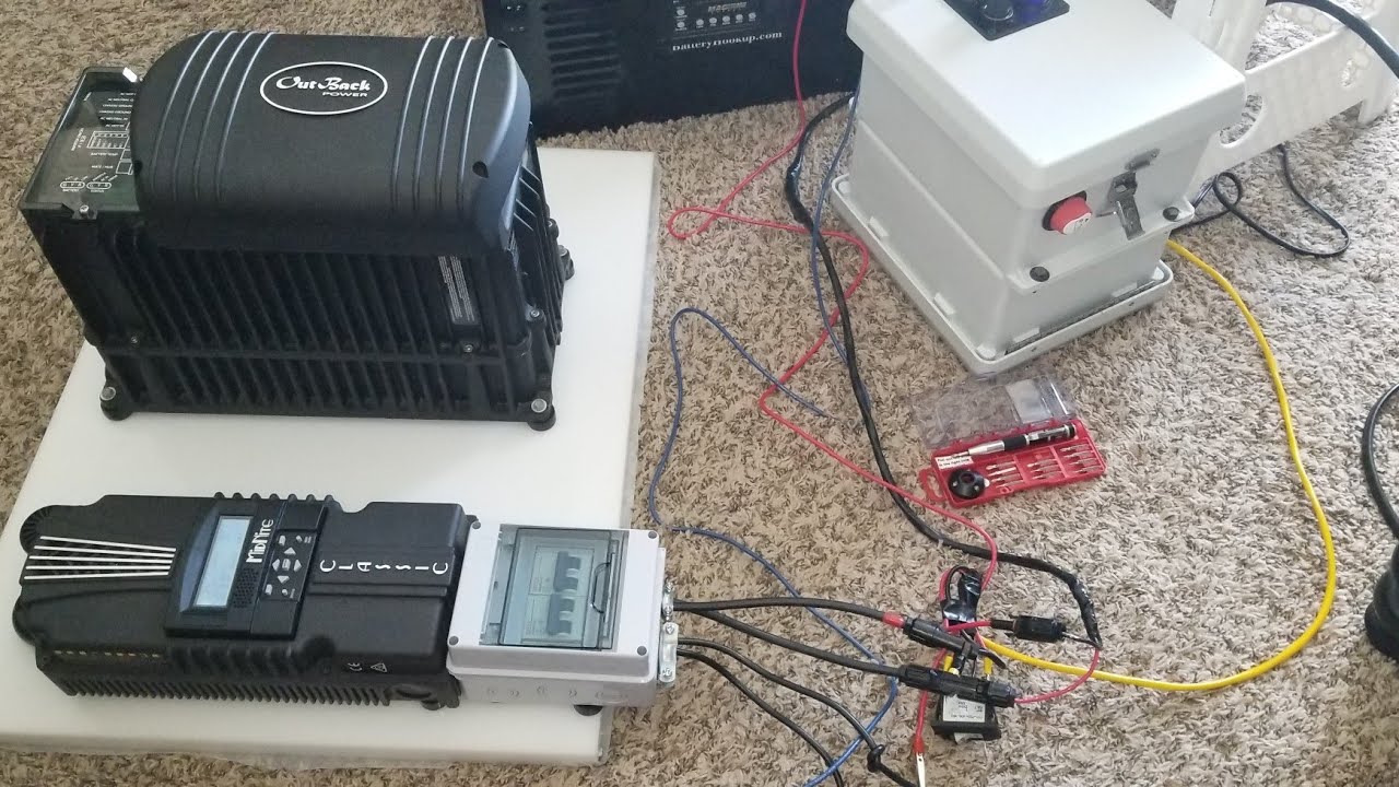 OUTBACK POWER VFXR3524A, SINGLE PHASE INVERTER/CHARGER, TEST OUT 96A MPPT SOLAR CHARGE CONTROLLER