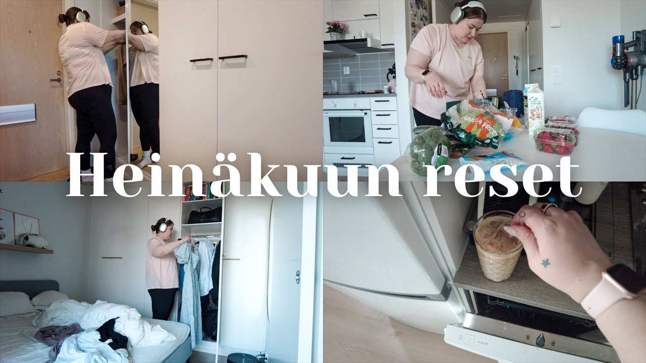 Heinäkuun reset ✨ Juhannus, siivoa kanssani, ruokaostokset