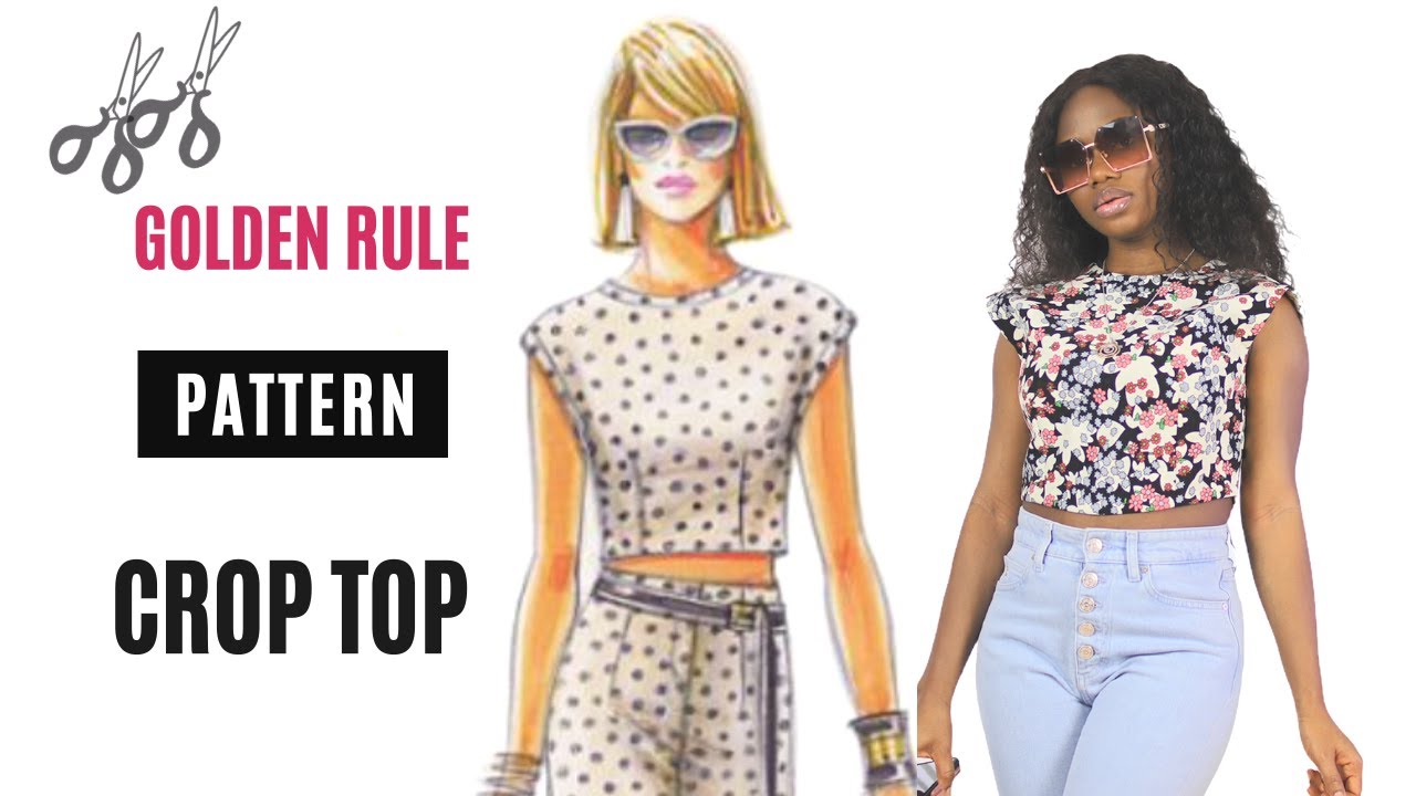 Crop Top || The golden rule pattern || Lutterloh pattern system tutorial