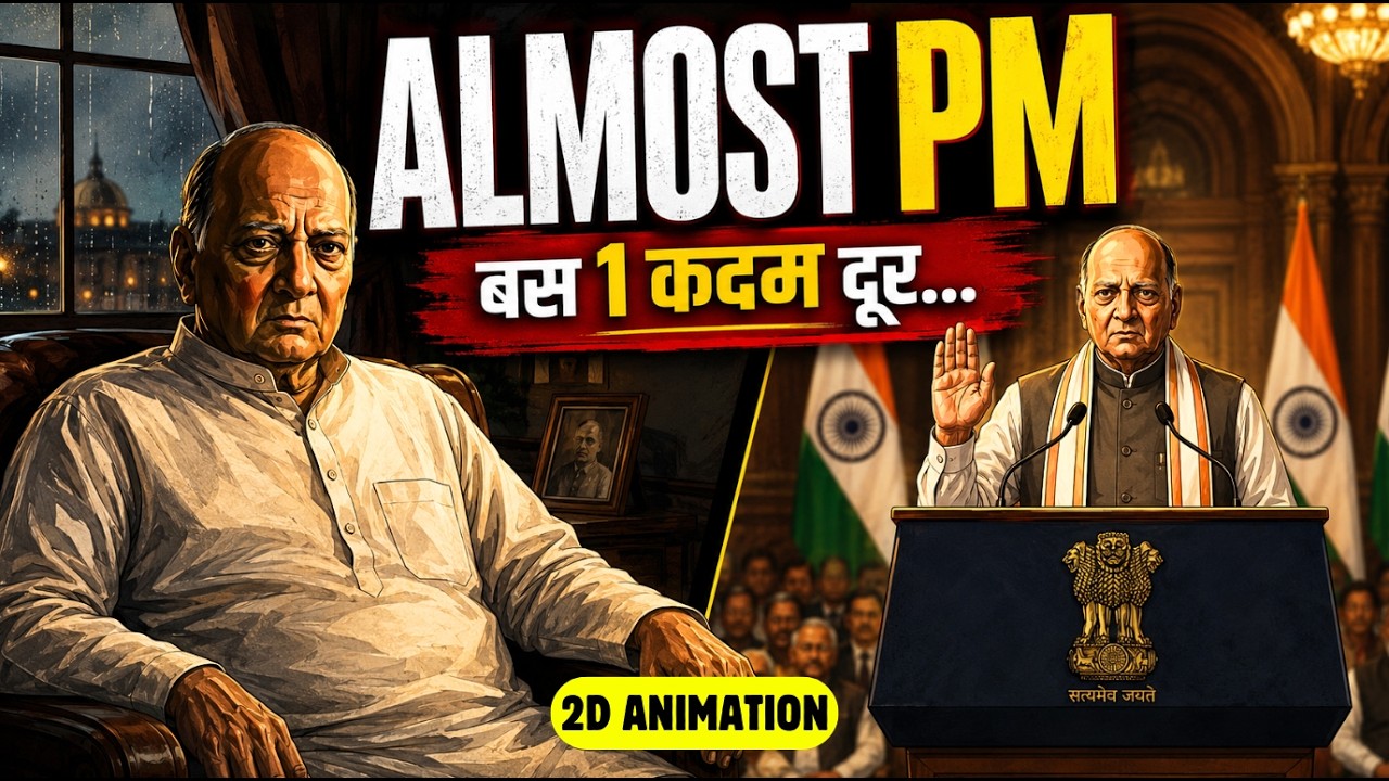 Sharad Pawar Was Almost India's PM... What Went Wrong⁉️| 2D Animation