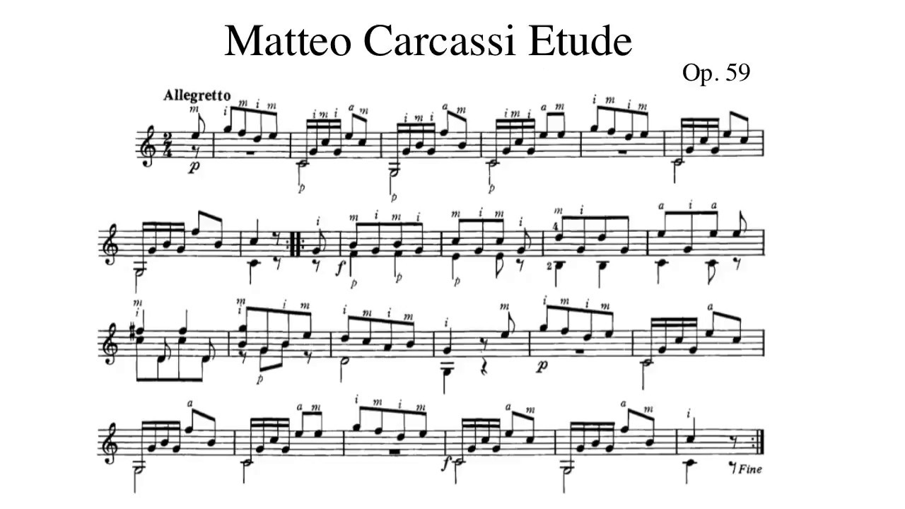 Matteo Carcassi Etude Allegretto - The Carcassi Guitar Method Op. 59 played by Kiankou