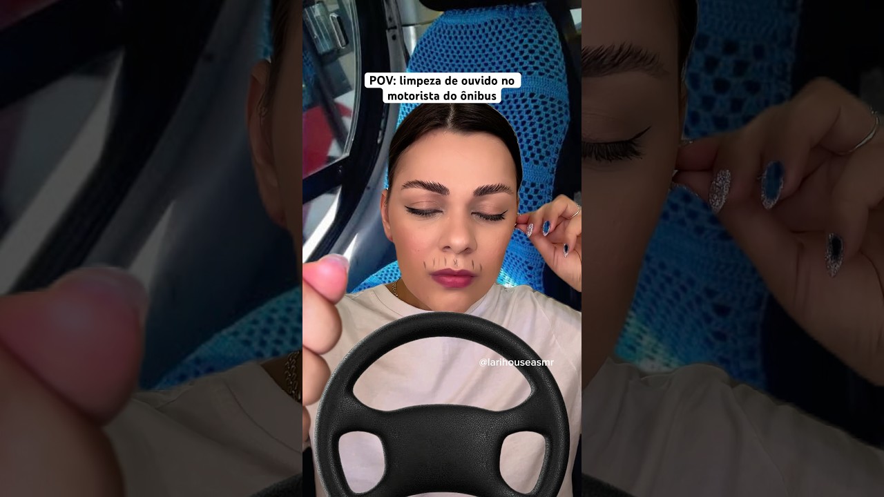 limpeza de ouvido no motorista do &ocirc;nibus #asmr #asmrsounds #humor #shorts #limpezadeouvido
