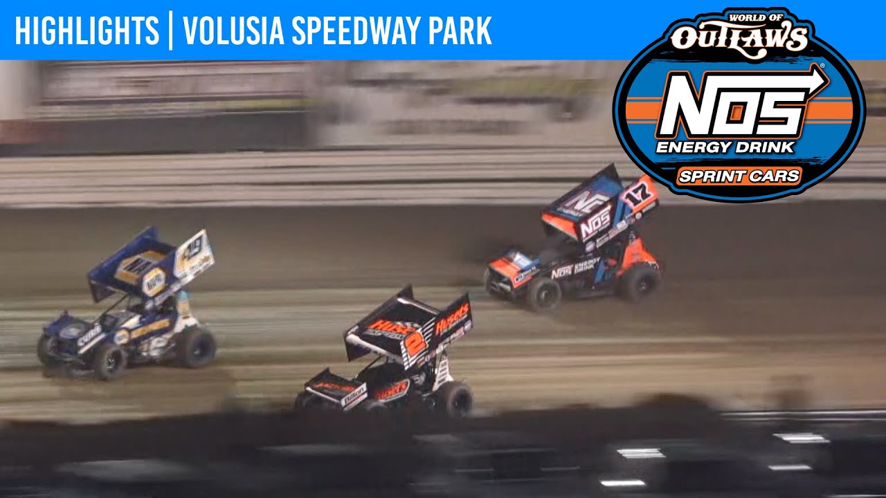 World of Outlaws NOS Energy Drink Sprint Cars, Volusia Speedway Park, 11 февраля 2022 г. | ОСНОВН...