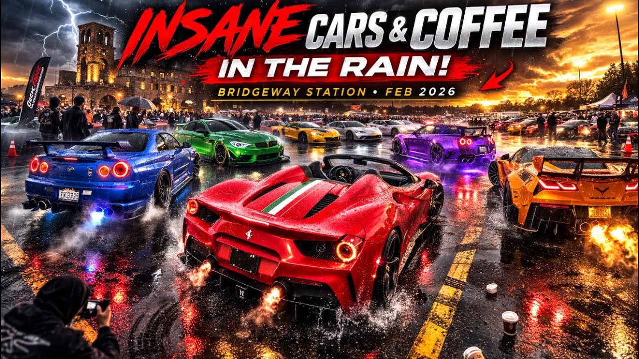 Rain Couldn&rsquo;t Stop This INSANE Cars & Coffee Meet! | Bridgeway Station Feb 2026