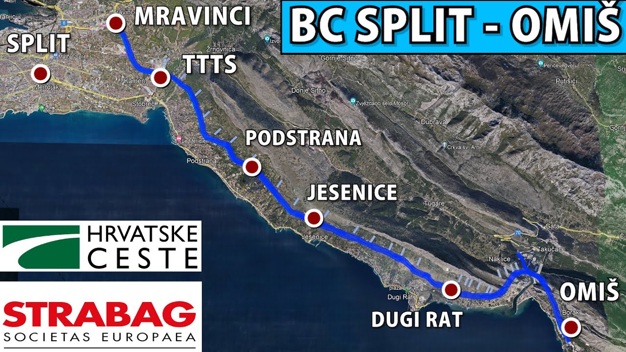 Izgradnja projekta brza cesta SPLIT - OMIŠ