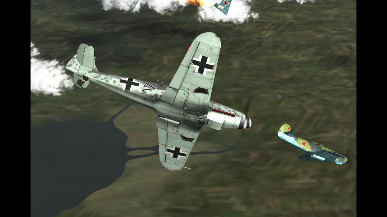 Дуэль BF 109 F4 vs Як-9. 