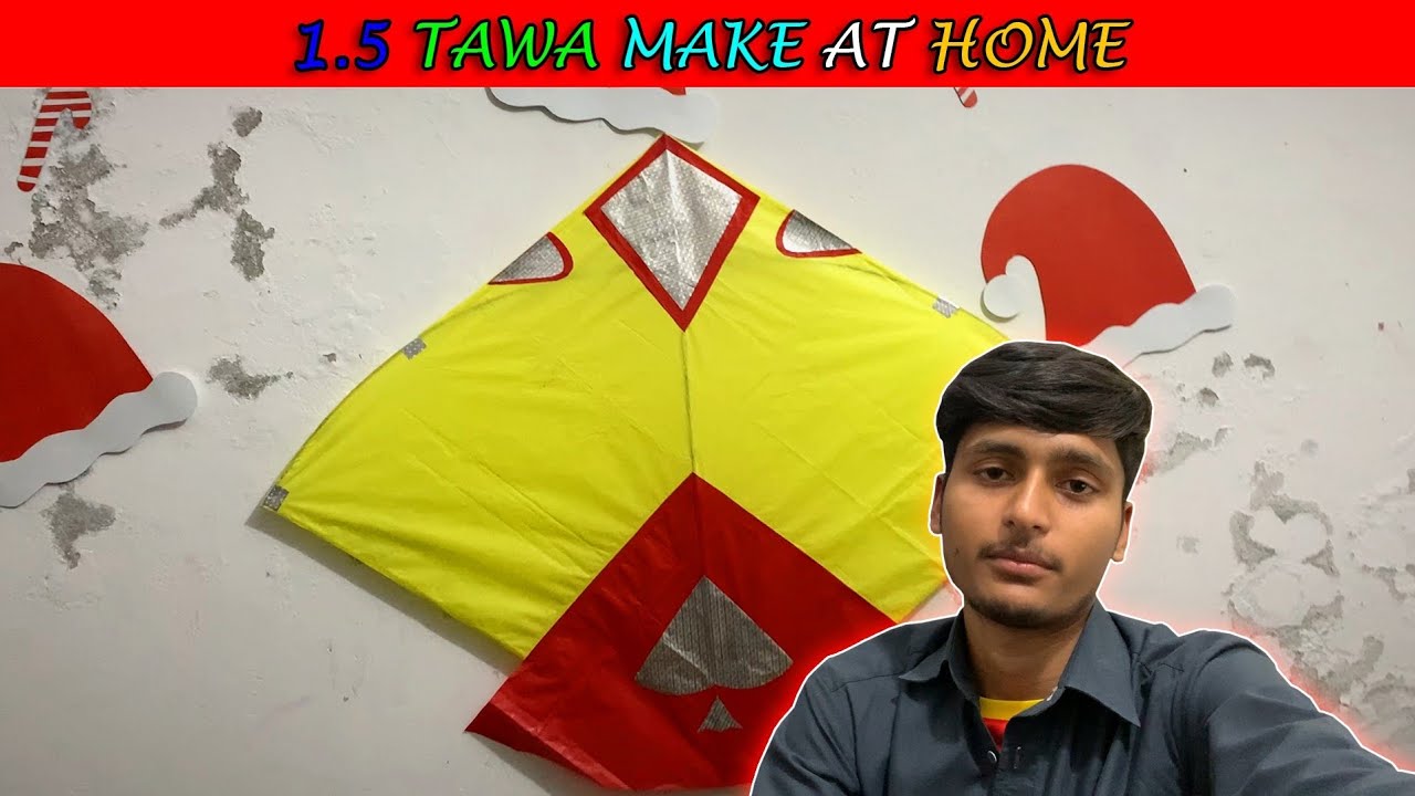 1.5 Tawa Kite Making At Home | Full Method | Designing kite | Daily Vlog | Marie Bhatti Vlogs.
