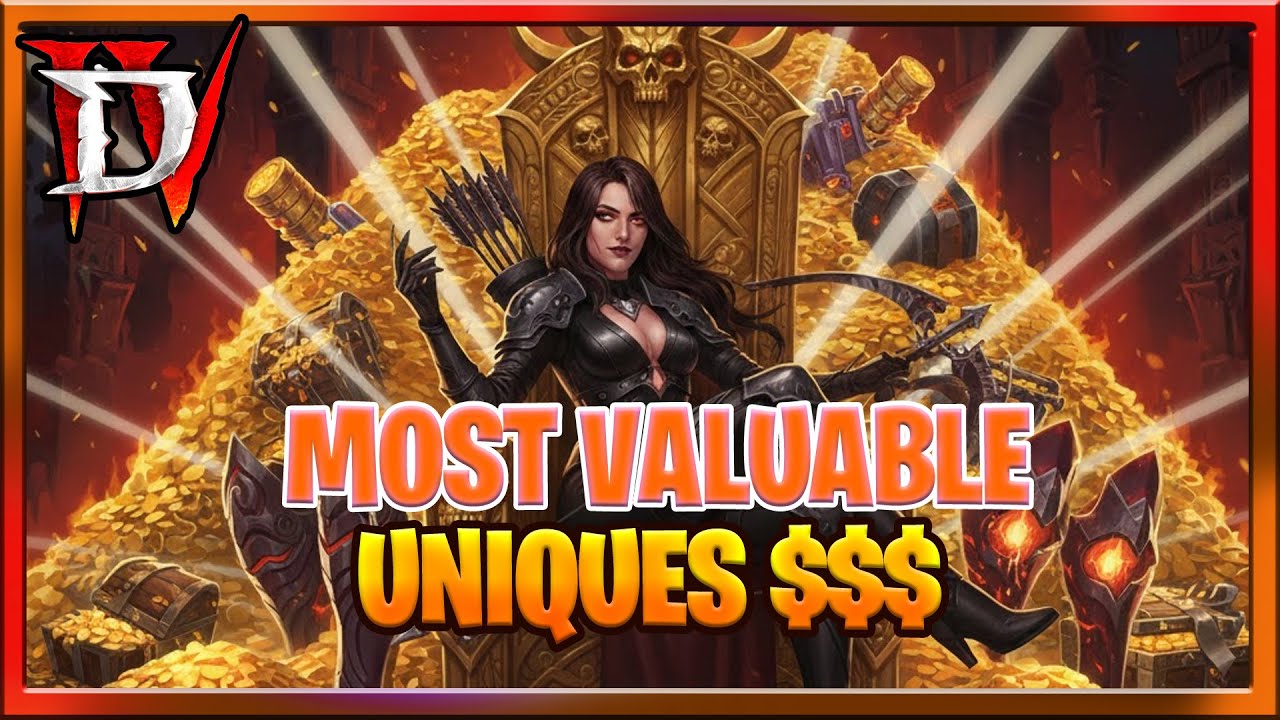 Лучшие уникальные предметы 11-го сезона Diablo 4, стоимостью в миллиарды золота (Самые ценные уни...