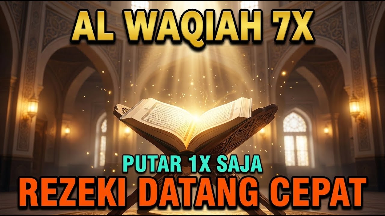 Surah Al Waqiah 7X Sekali Putar Rezeki Berkah dan Dilancarkan