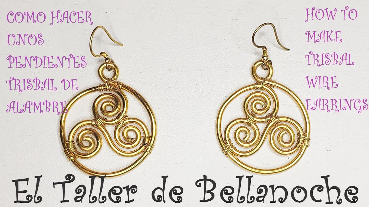 COMO HACER UNOS PENDIENTES TRIBAL DE ALAMBRE-HOW TO MAKE TRIBAL WIRE EARRINGS #tribal #celta
