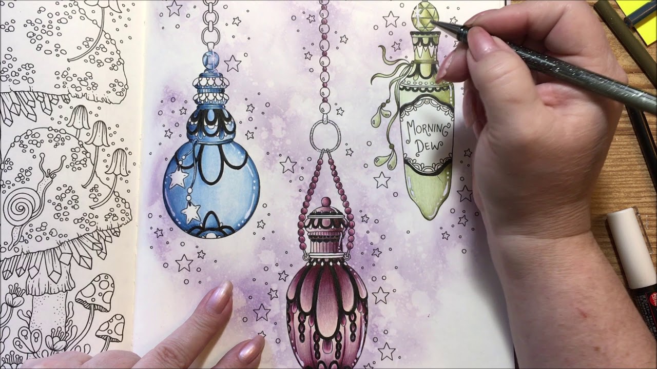 Adult Coloring - Magical Dawn Bottles Part two final