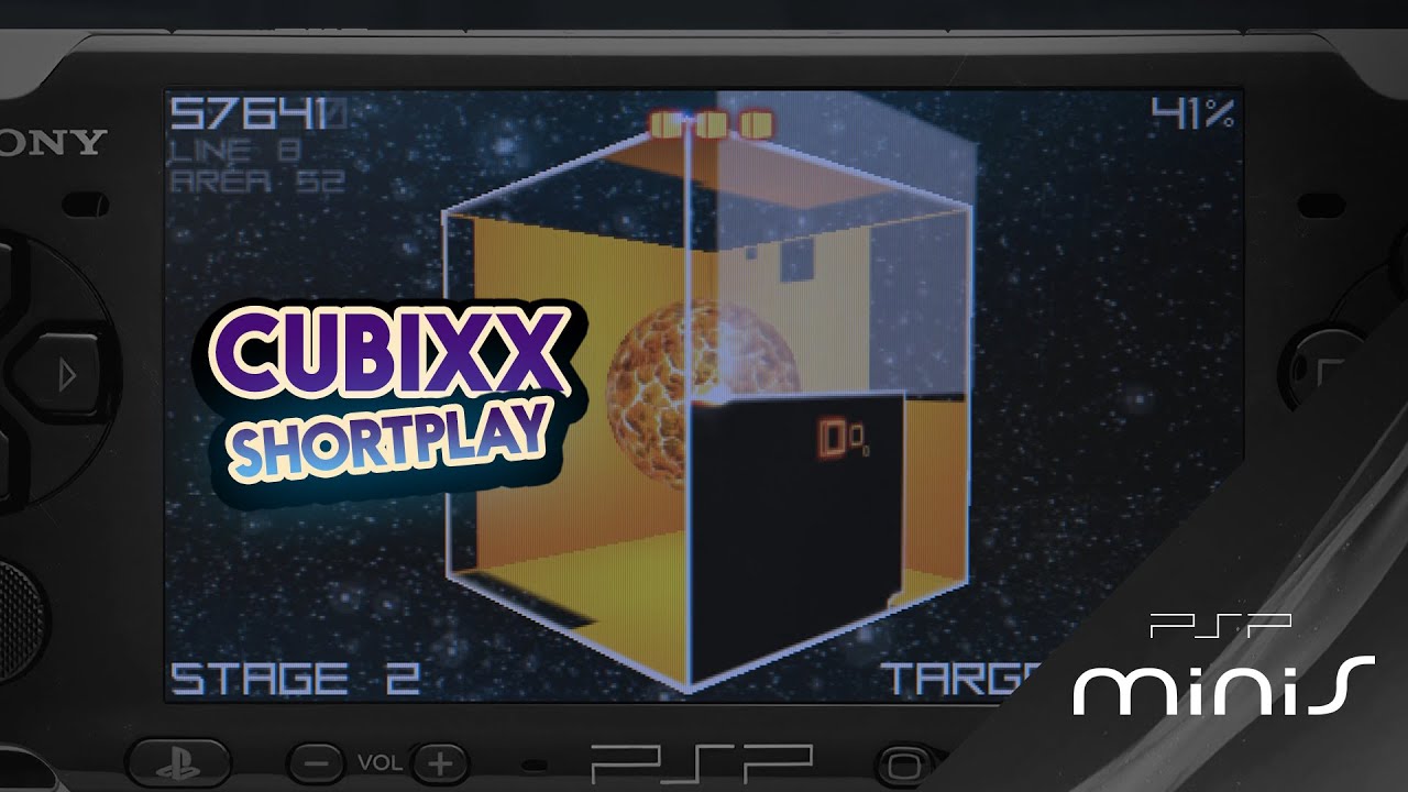 Cubixx - A Qix Clone in 3D | 2010 | PSP Minis
