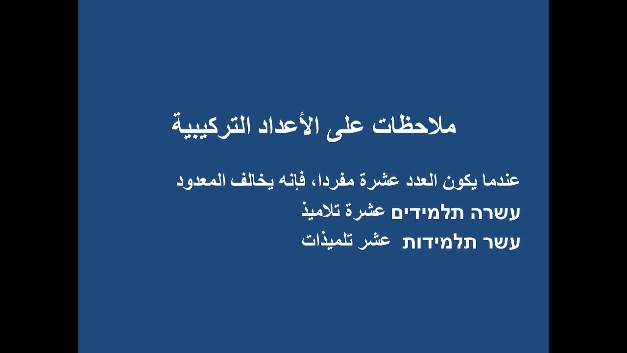 العدد في اللغة العبرية من برنامج دقيقتان بالعبرية مع د محمود صبري