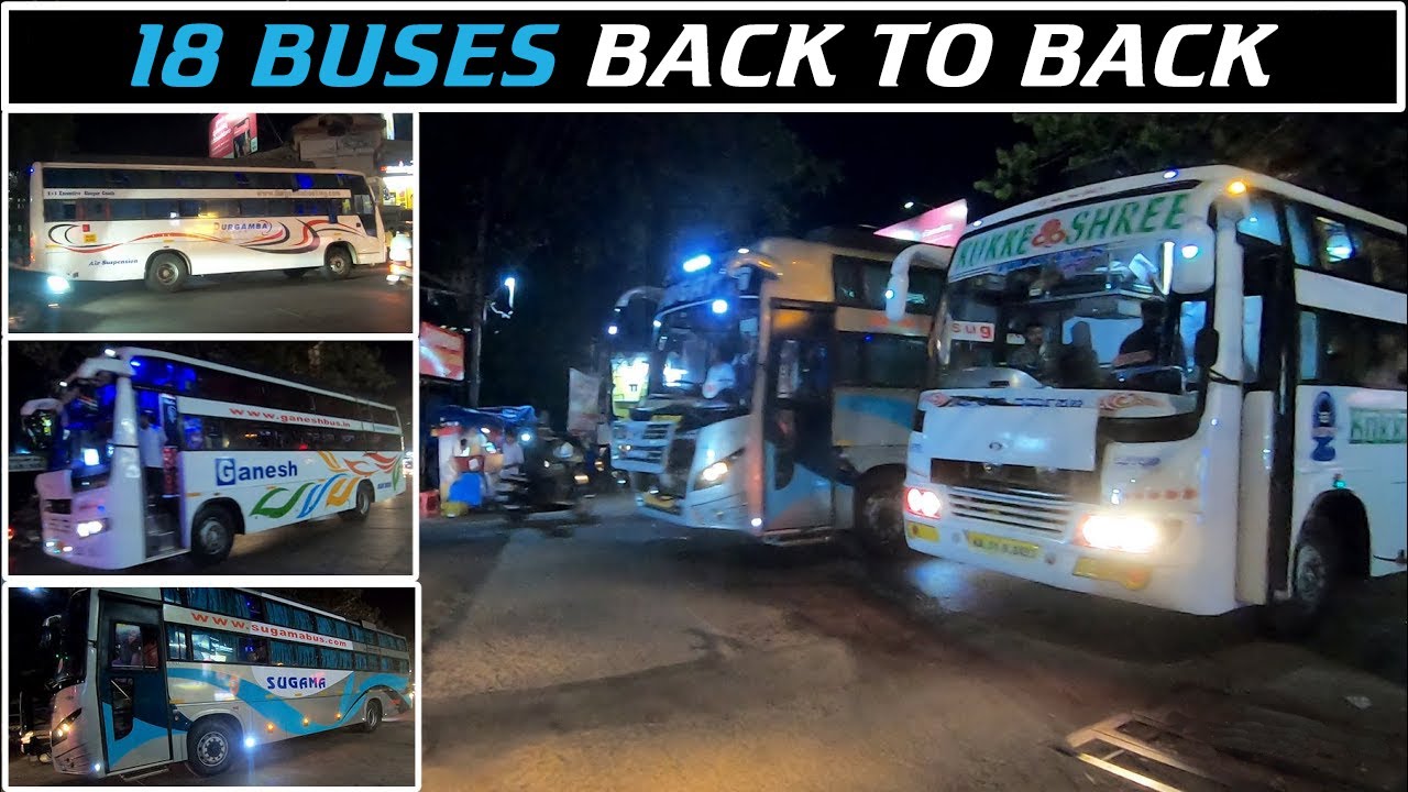 Bus Fanning at Udupi || Compilation of buses leaving from Udupi || Udupi to Bangalore bus