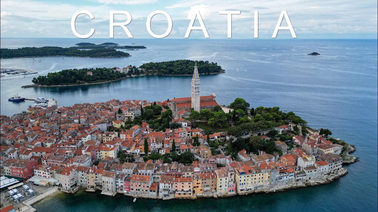 CROATIA. ROVINJ. KRK ISLAND. SEASCAPES AND SUMMER VIBES OF CROATIA. 4K VIDEO