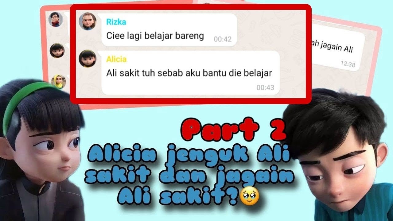 Alicia jenguk dan rawat Ali part 2 (topik gabungan) // Ejen Ali dubbing
