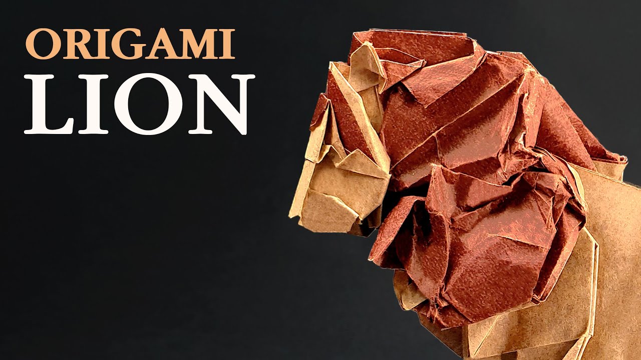 종이 한장으로 사자 종이접기 【ORIGAMI Lion】