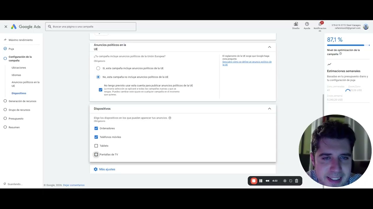 C&oacute;mo Crear una Campa&ntilde;a de M&aacute;ximo Rendimiento en Google Ads