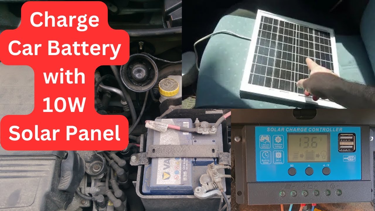 How to Charge car battery with a solar panel